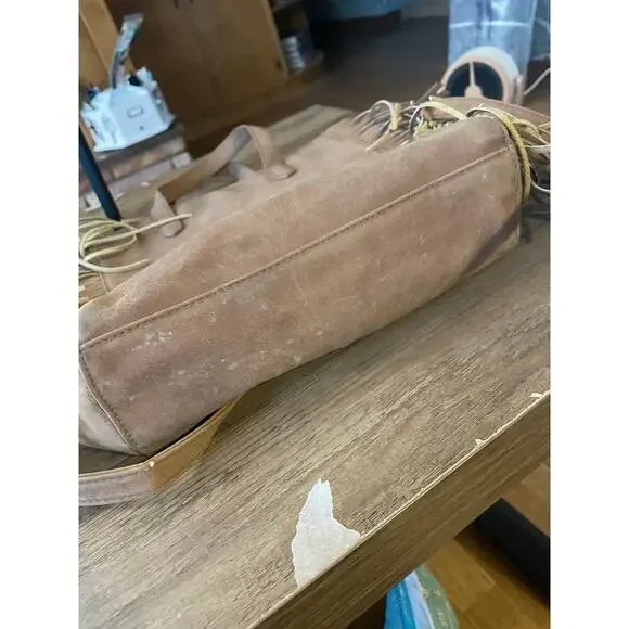 6/$25 Universal Threads Faux Leather Fringe Convertible Tote Bag - Picture 3 of 6